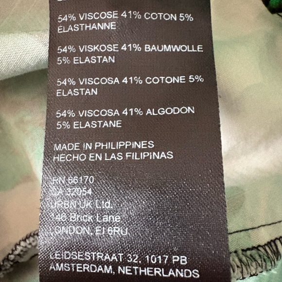 Anthropologie Floral Green Midi Dress with Sweetheart Neckline - Picture 7 of 10